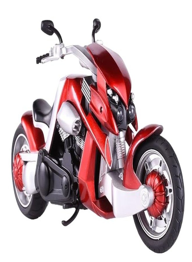 Bestie toys دراجة نارية مصغرة من بيستي تويز بمقياس 1:12، مصنوعة من المعدن المصبوب، مع مؤثرات صوتية وضوئية - مجموعة هدايا عيد ميلاد (ترافيرتسون في-ريكس) للأطفال، متعددة الألوان - Image 1